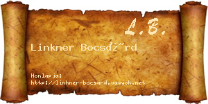 Linkner Bocsárd névjegykártya